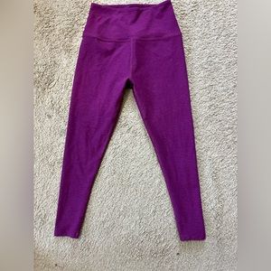 Spacedye Walk and Talk High Waisted Capri Legging - Bright Iris Heather / L